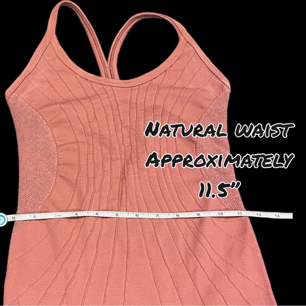 NWOT FP Movement bodysuit in apricot with light maroon and brown accents XS/S - Picture 5 of 12